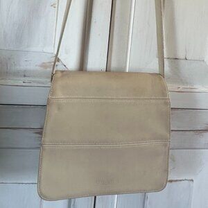 Coach bag tan color leather tribeca 9.5 x 9.5 x 2.5 inches
